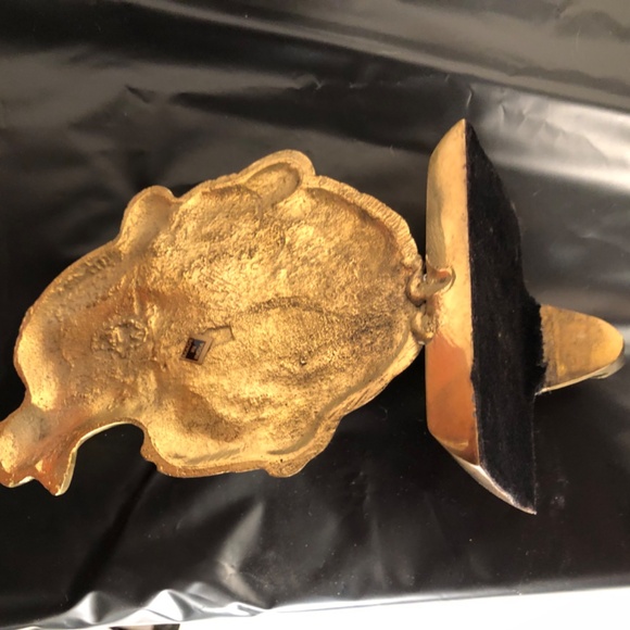 solid brass Santa Christmas stocking holder - Picture 3 of 7